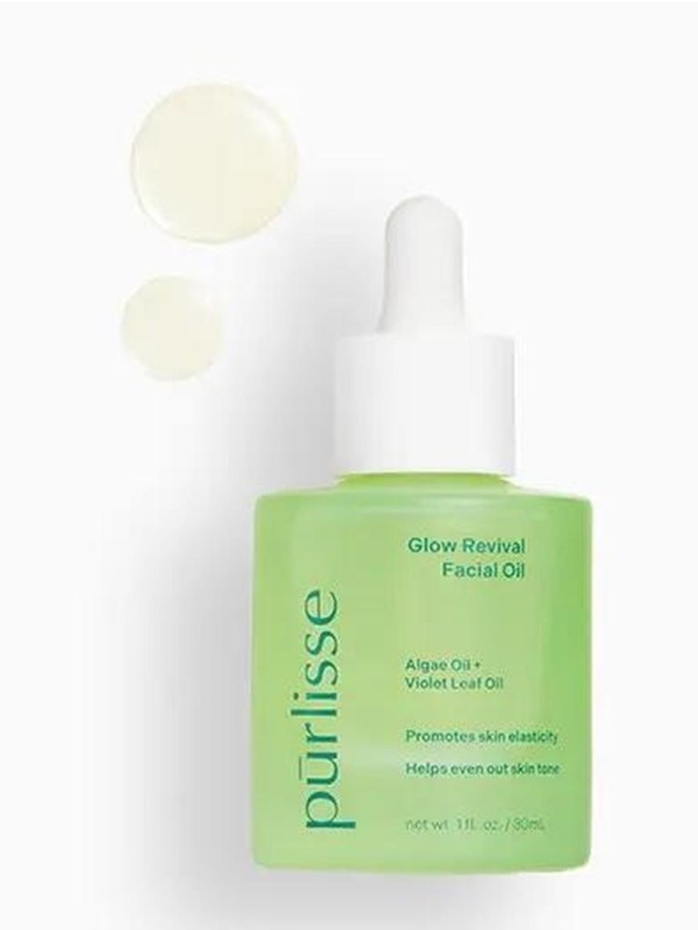 purlisse Green Glow Revival Facial Oil - White Dropper